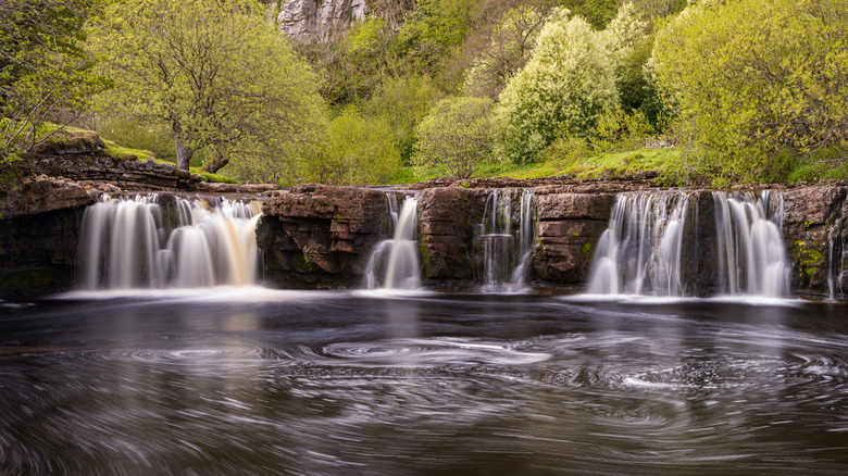 Wain Wath Force waterfall in England's Yorkshire Dales National Park