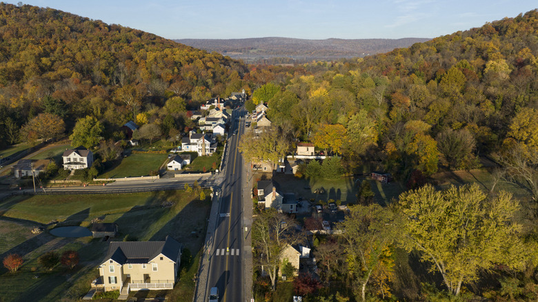 Aerial view of Hillsboro, Virginia