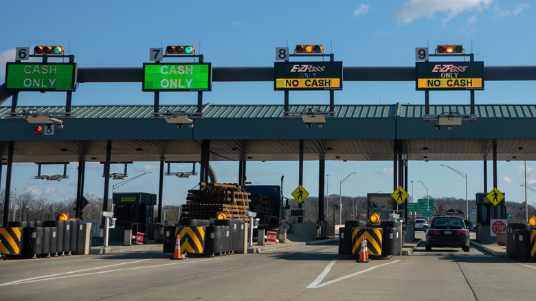 Toll booth on the Pennsylvania Turnpike