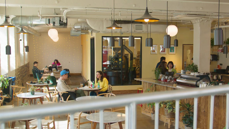 The interior of Càphê Roasters