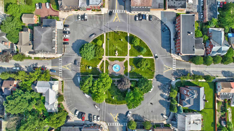 Aerial view of New Oxford, Pennsylvania