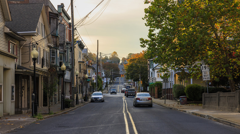 Street view of Downtown Jenkintown, Pennsylvania