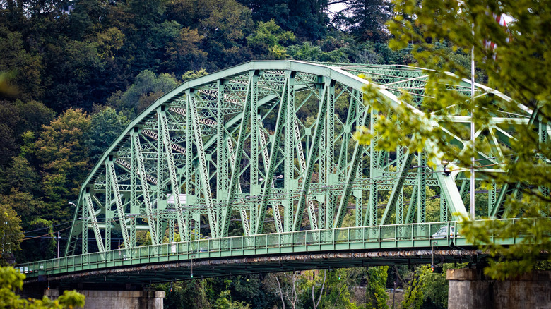 A bridge crossing the Allegheny River, Kittanning, Pennsylvania
