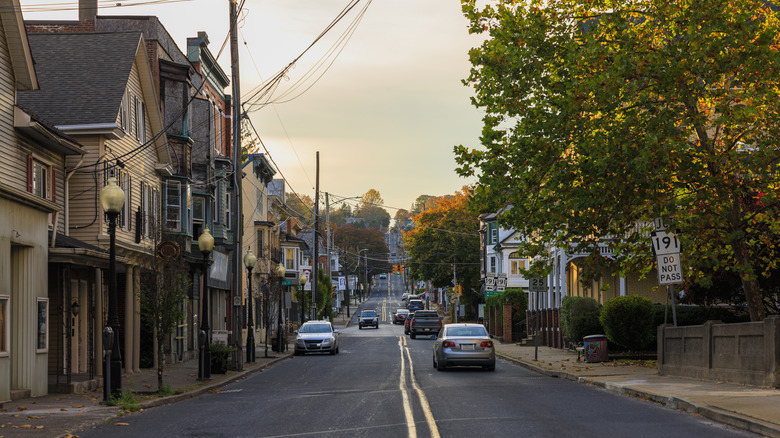A small town street in Pennsylvania