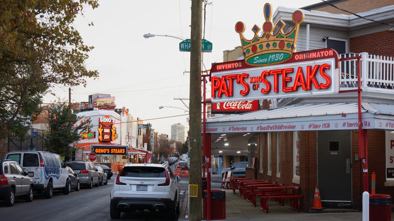The entrance of Pat's King of Steaks, Philadelphia