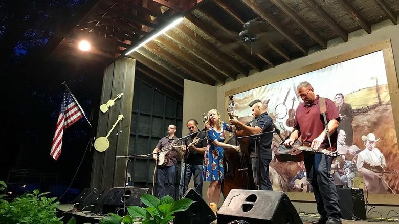 A band performing at the AFBA Bluegrass Festival
