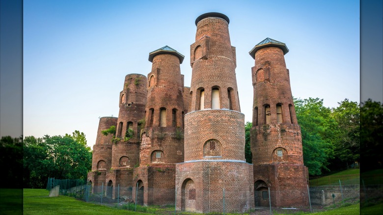 Large cement kilns in Coplay, Pennsylvania