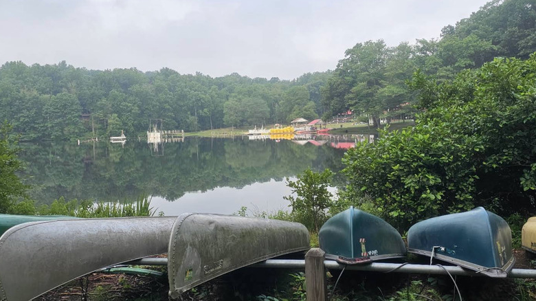 Canoes at the Mount Gretna Lake