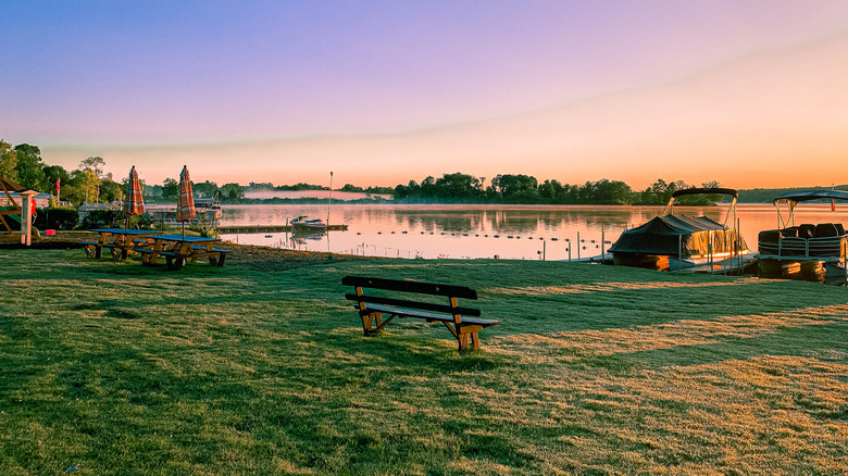 Sunrise over Conneaut Lake, Pennsylvania