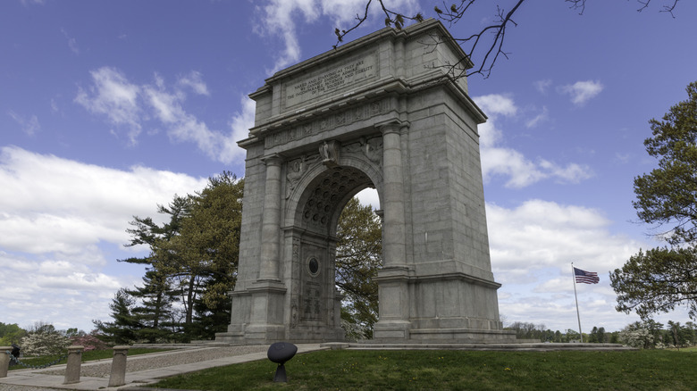 Arch monument in Valley Forge National Historical Park