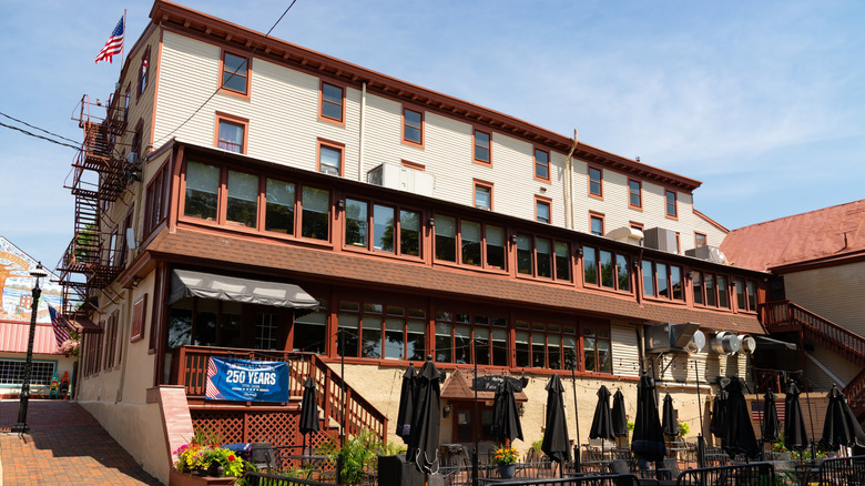 Exterior of the historic King George II Inn in Bristol, Pennsylvania