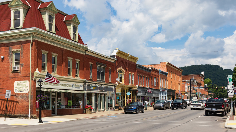 Main Street in Coudersport, northern Pennsylvania