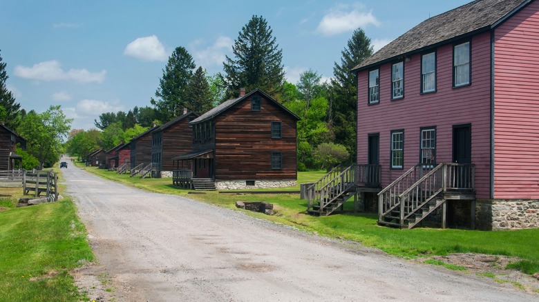 Photo of the road through Eckley Miners' Village