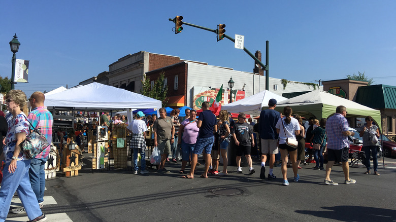 People and vendors at street festival in Selinsgrove