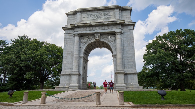 The National Memorial Arch at Valley Forge National Historical Park in Pennsylvania