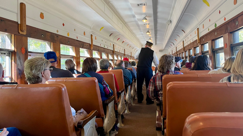 Inside the Strourbridge Line train