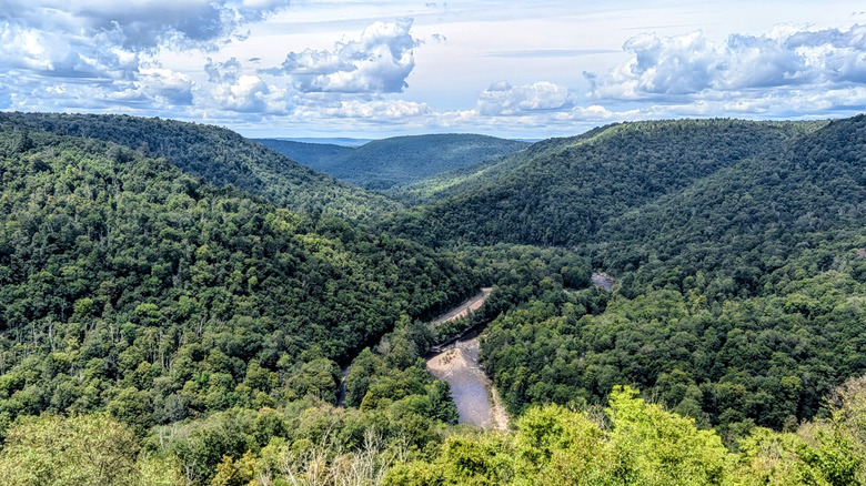A view of the Endless Mountains with its rolling hills and rich greenery