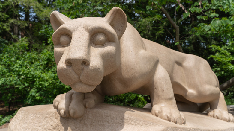 Nittany Lion Shrine on the Penn State campus in State College, Pennsylvania