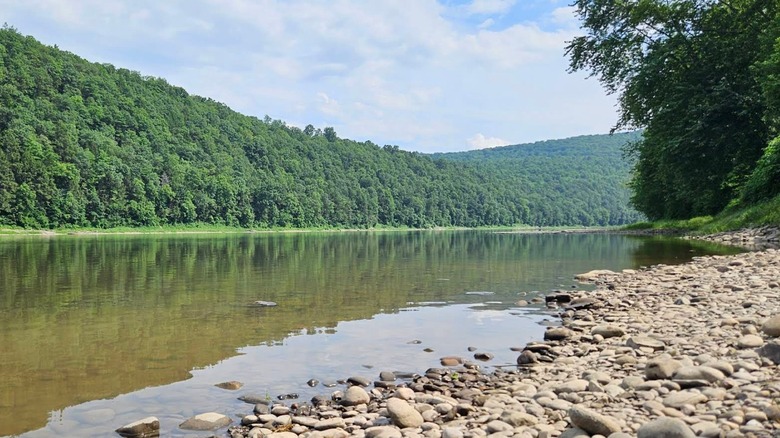 Panoramic view of Vosburg Neck State Park.