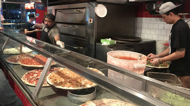 The counter at a 2 Bros. location in Manhattan