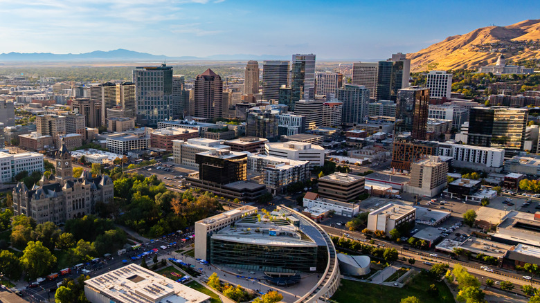 Aerial view of Salt Lake City, Utah