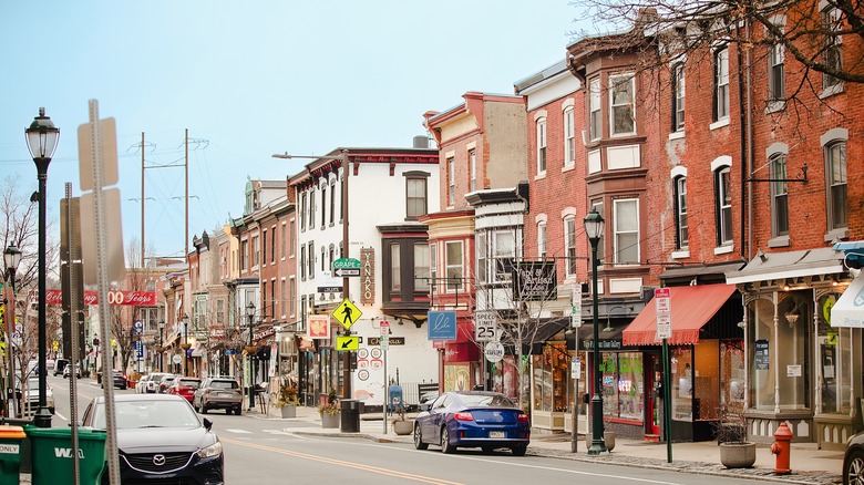 Buildings along Main Street in Manayunk, Philadelphia