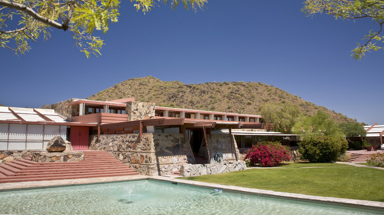 An exterior view of Frank Lloyd Wright's Taliesin West