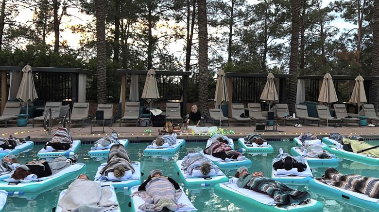 The floating soundbath experience at JW Marriott Phoenix Desert Ridge Resort & Spa