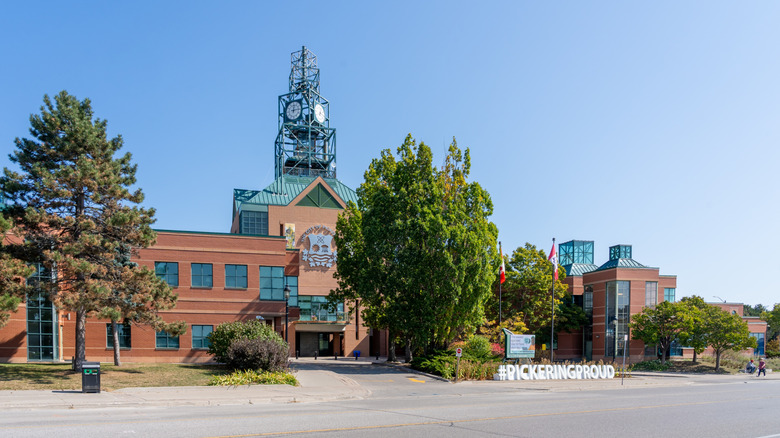 Pickering City Hall in the center of Pickering, Ontario