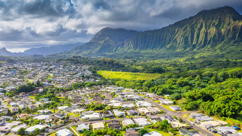 Views over Kailua landscape
