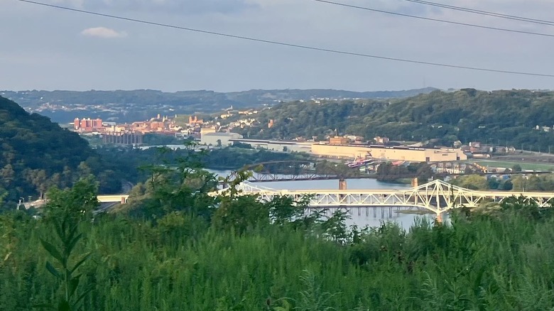 A beautiful view from a hiking route in Hays Woods Park