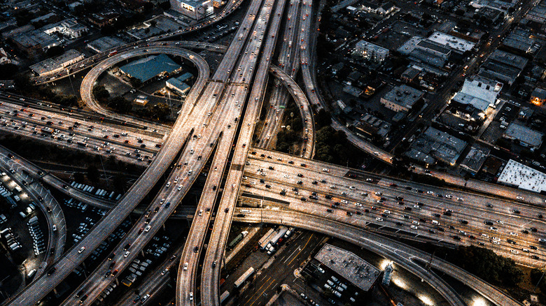 Traffic on the Los Angeles interchange