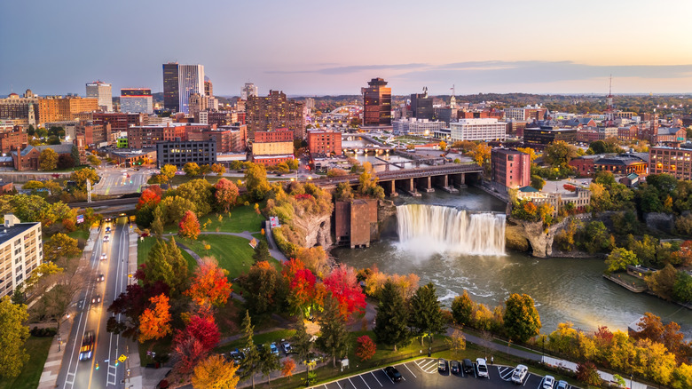 Bird's eye view of Rochester, New York