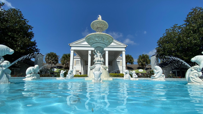 The waterfall at Plantation Resort on Crystal River