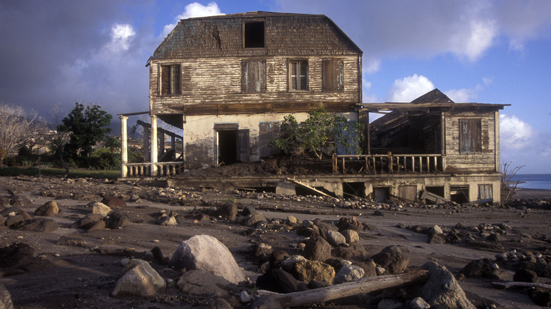 The former Coconut Hill Hotel in Plymouth, Montserrat, the oldest hotel on the island