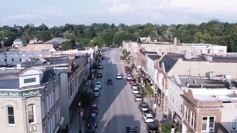 Aerial view of Plymouth, Wisconsin