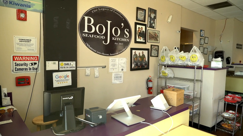 Interior of BoJo's Seafood Kitchen in Pompano Beach, Florida