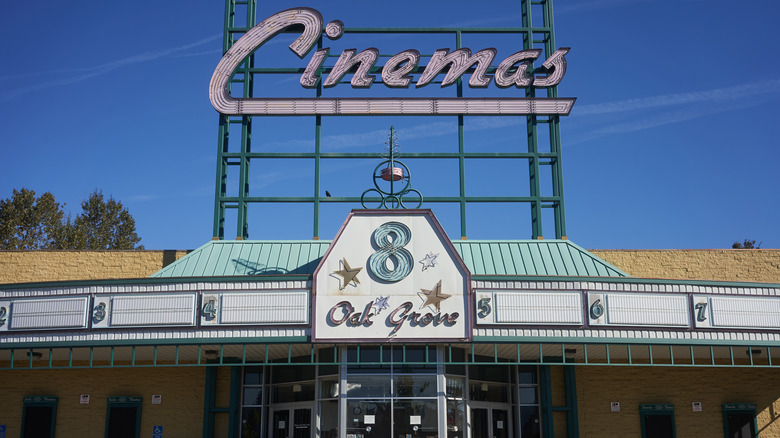 Sign outside the Oak Grove 8 Cinemas