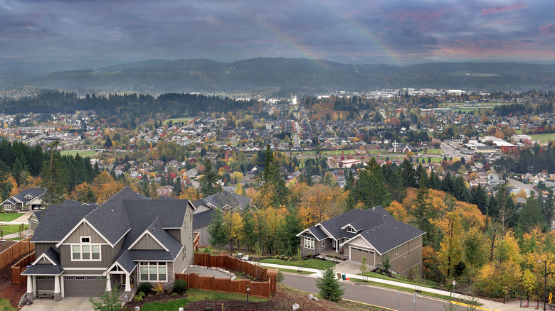 Aerial view of Happy Valley, Oregon