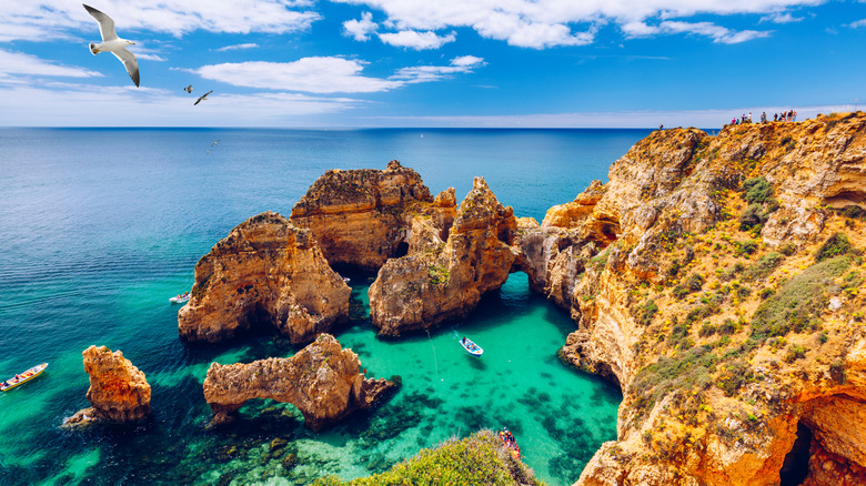 The scenic Ponta da Piedade in Lagos, part of Portugal's western Algarve region