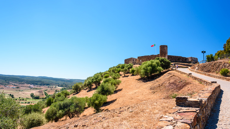 The Moorish castle of Aljezur in the sun