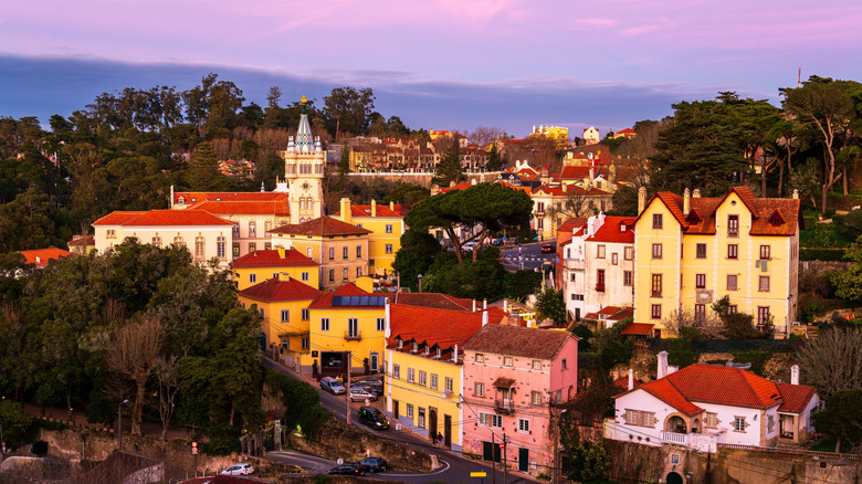 Sunset over downtown Sintra