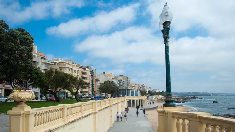 A waterfront promenade in Matosinhos, Portugal