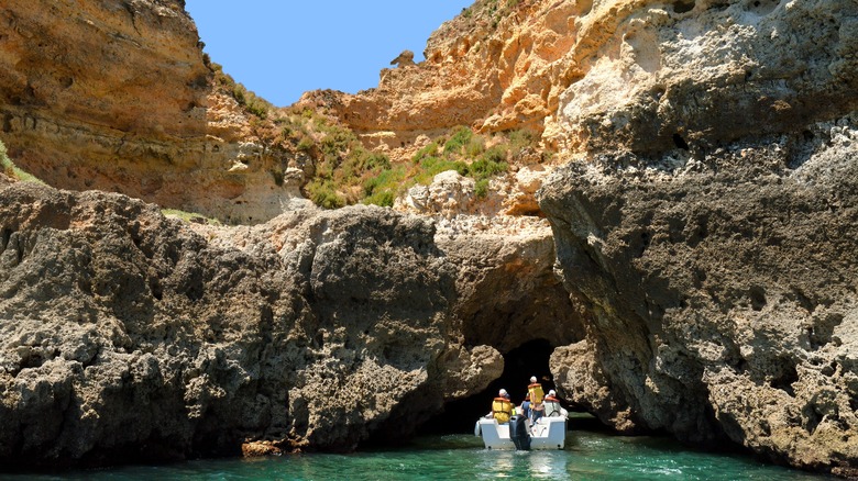 Boat tour in Ponta da Piedade in Lagos, Portugal