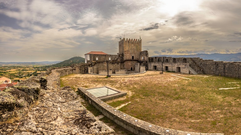 The grounds of Belmonte Castle in Belmonte, Portugal