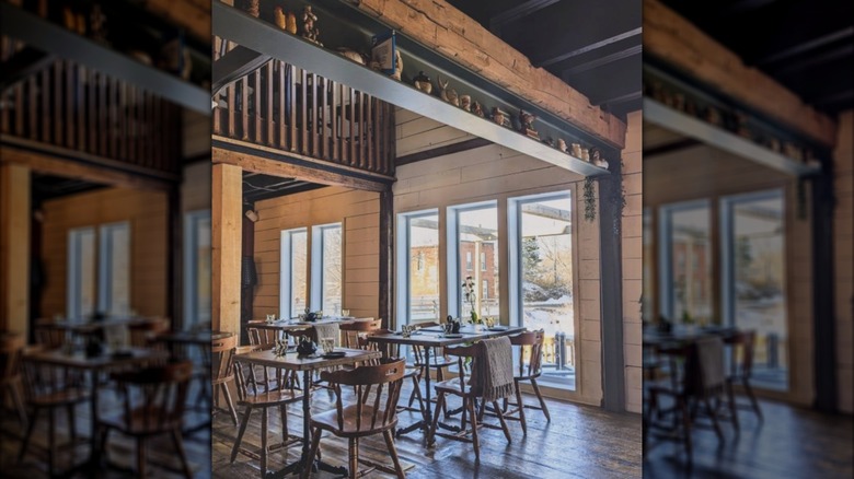 Interior of the restaurant Charlie in Consecon, Ontario