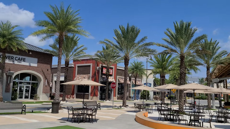 Seating area at Sunset Walk in Kissimmee, Florida