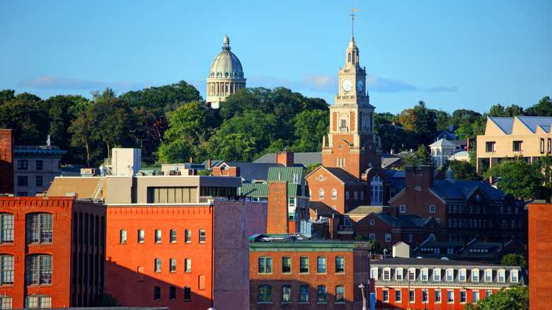townscape of College Hill in Providence, Rhode Island