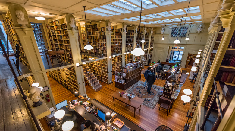 inside the historic Providence Athenaeum