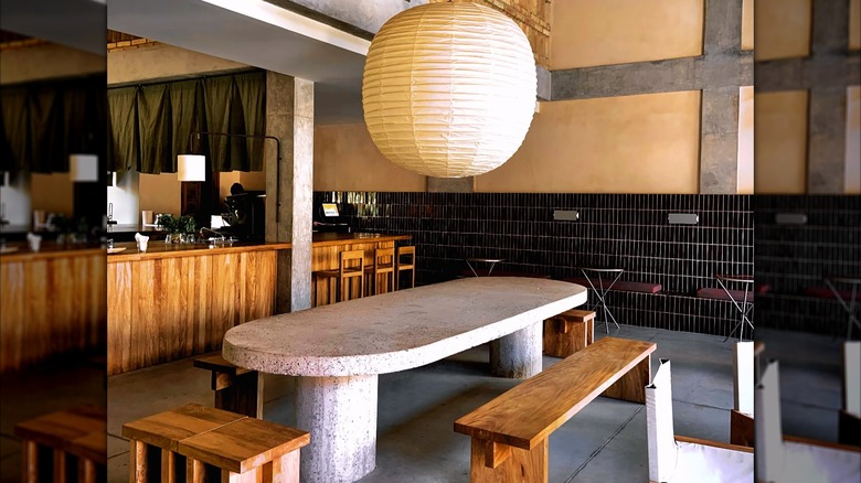 Bar area of Hotel Humano in Mexico